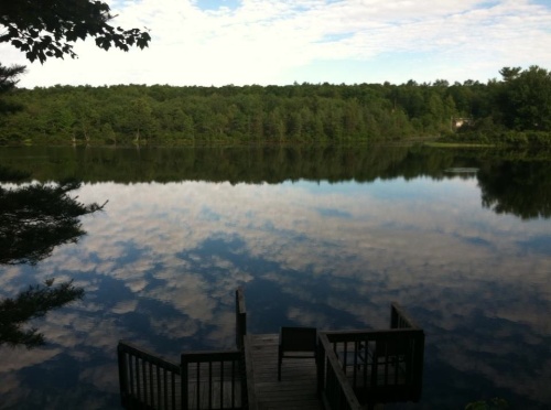 Photo of Lake Desolation taken just before my morning swim. 